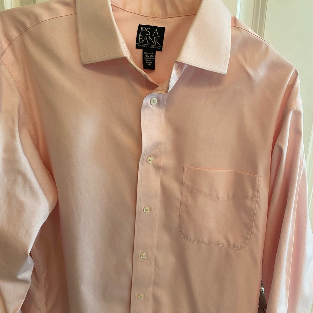 Pink button down shirt for men. Size large